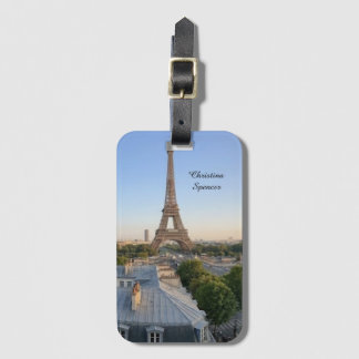 Personalized Paris City Skyline Custom Gepäckanhänger