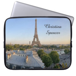 Personalized Paris City Skyline  Laptopschutzhülle