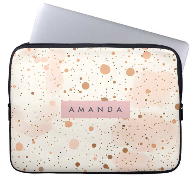 Personalized Pastel Confetti Dot Style Laptopschutzhülle (Vorderseite)