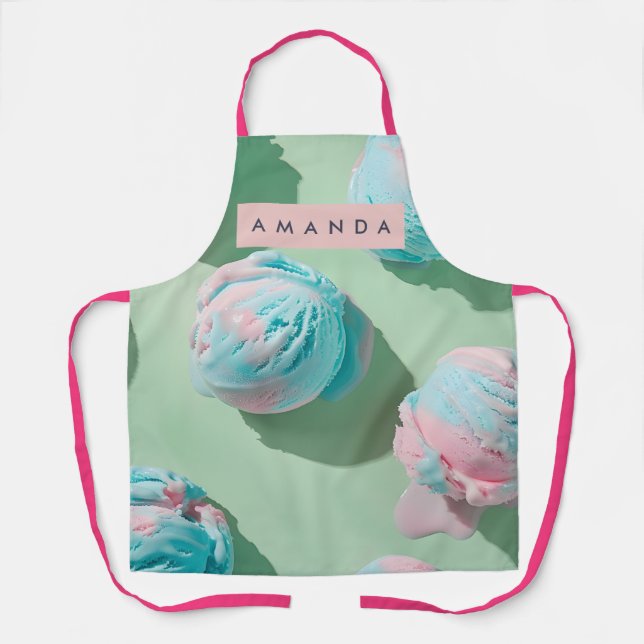 Personalized Pastel Cotton Candy Dream Aesthetic Schürze (Vorderseite)