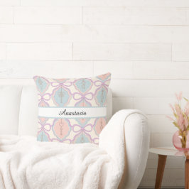 Personalized Pastel Decorative Girl Pink Blue Kissen
