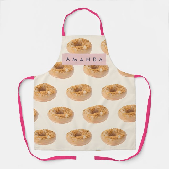 Personalized Pastel Donut Sprinkle Pattern Schürze (Vorderseite)