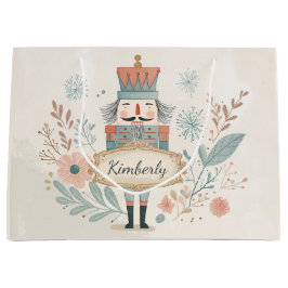 Personalized Pastel Nutcracker Christmas Große Geschenktüte