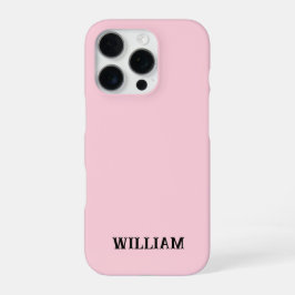 Personalized Pastel Pink iPhone Case with Custom 16 Pro Hülle