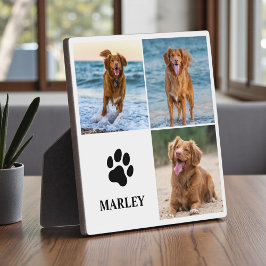 Personalized Paw Dog Lover Photo Collage Pet Fotoplatte