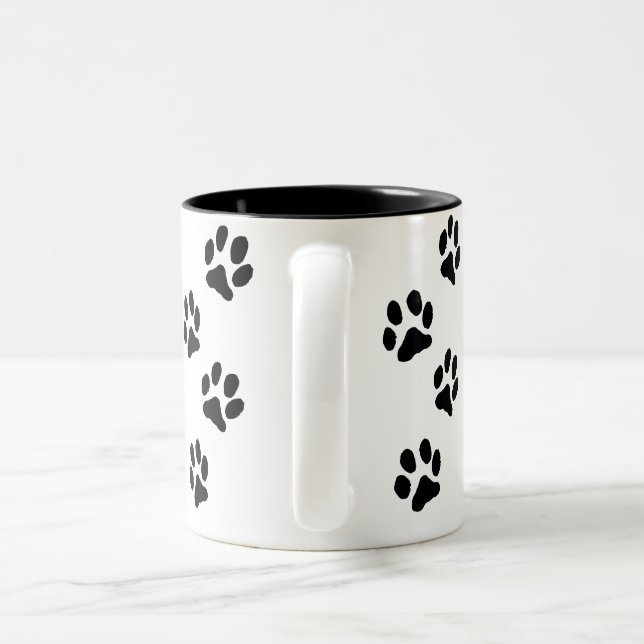 personalized paw mug zweifarbige tasse (Henkel)