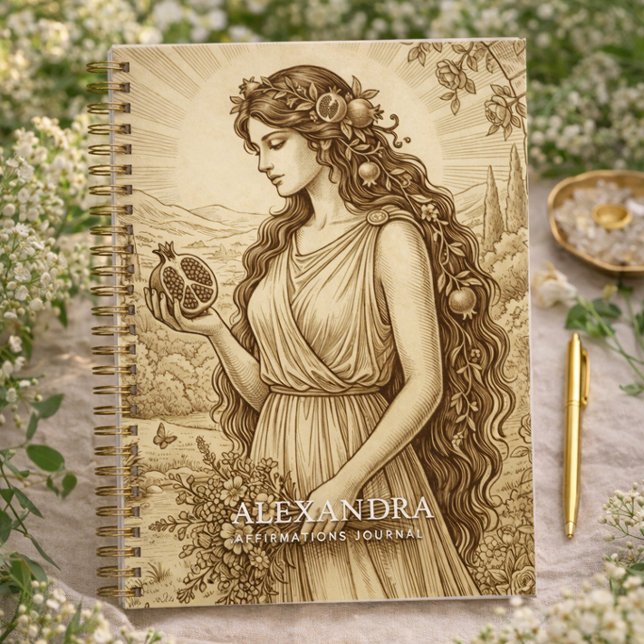 Personalized Persephone Affirmations Journal Notizbuch (Von Creator hochgeladen)