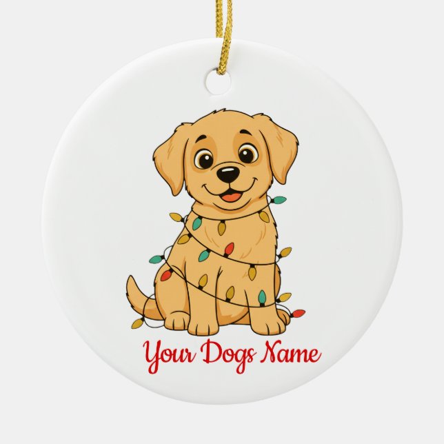 Personalized Pet Christmas Ornament Front & Back (Vorne)