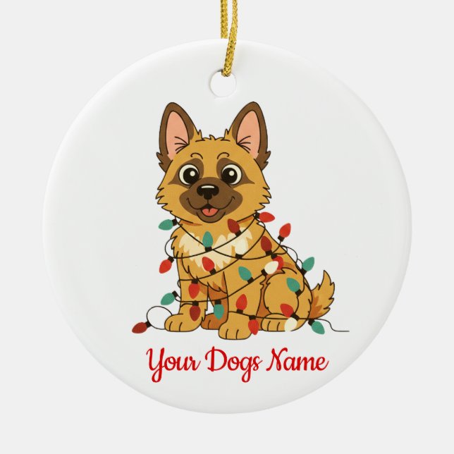 Personalized Pet Christmas Ornament German Shepard (Vorne)