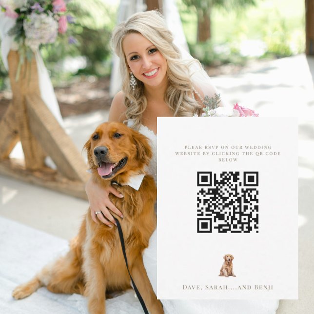 Personalized Pet Image Wedding RSVP Karte (Von Creator hochgeladen)