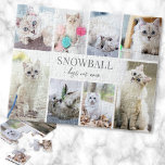 Personalized Pet Photo Collage<br><div class="desc">Personalized "Best Cat Ever" Jigsaw Puzzle with Photo. This simple and elegant jigsaw puzzle is a beautiful way to showcase cherished memories of your beloved pet. The design features space for a photo of your cat, with room for their name on the first line and "Best Cat Ever" on the...</div>