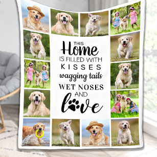Personalized Pet Photo Collage Dog Lover Fleecedecke