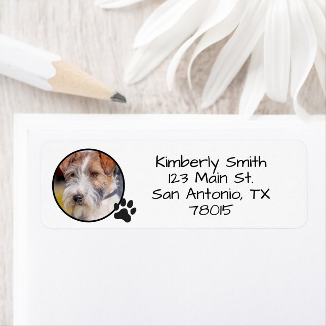 Personalized Pet Photo Return Address (Insitu)