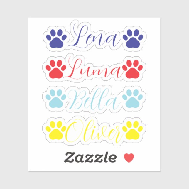 Personalized pet vinyl decal, pet name custom  aufkleber (Blatt)