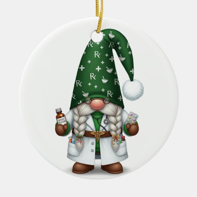 Personalized Pharmacist Gnome Ornament (Vorne)
