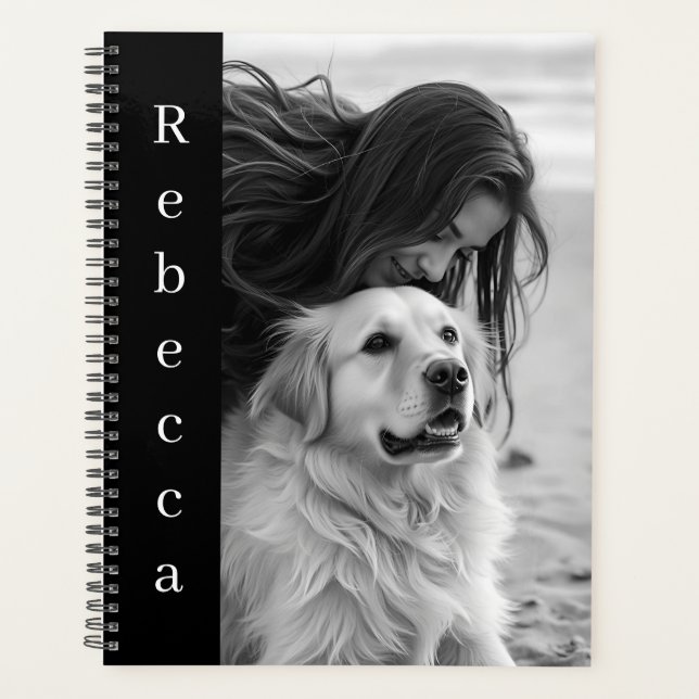 Personalized Photo and Name Black and White (Devant)