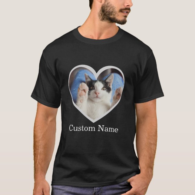 Personalized photo and name text custom T-Shirt (Vorderseite)
