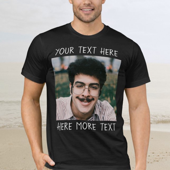 Personalized Photo and Text Or Name Ugly Funny T-Shirt (Von Creator hochgeladen)