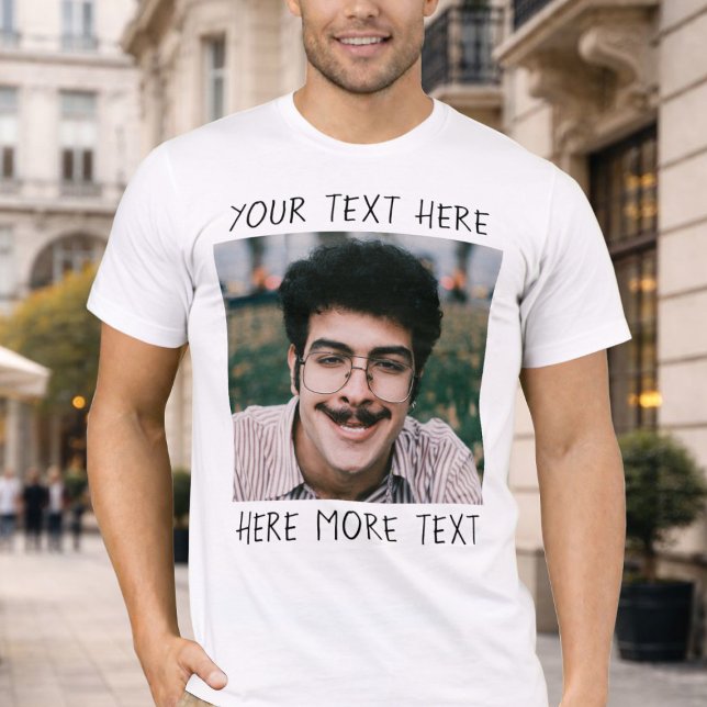 Personalized Photo and Text Or Name Ugly Funny T-Shirt (Von Creator hochgeladen)