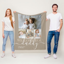 Personalized Photo and Text Photo Collage Fleecedecke