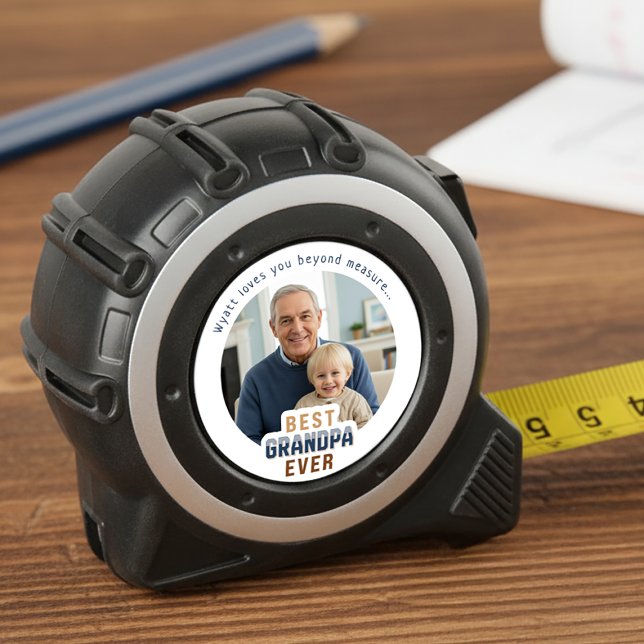 Personalized Photo Best Grandpa Ever   Maßband (Von Creator hochgeladen)