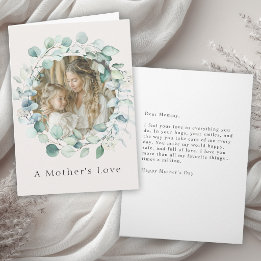 Personalized Photo Card for Mom Mother's Day Feiertagskarte