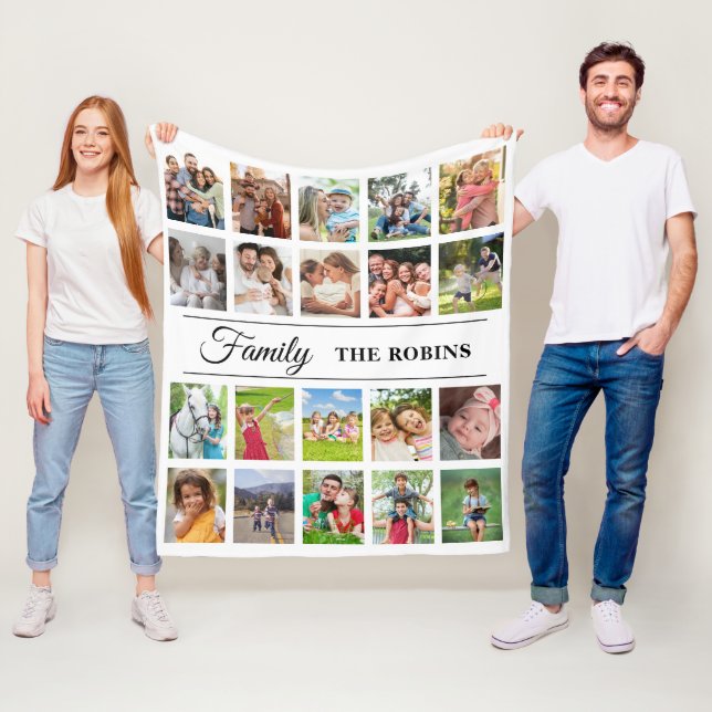 Personalized Photo Collage Blanket Photo Fleecedecke (Beispiel)