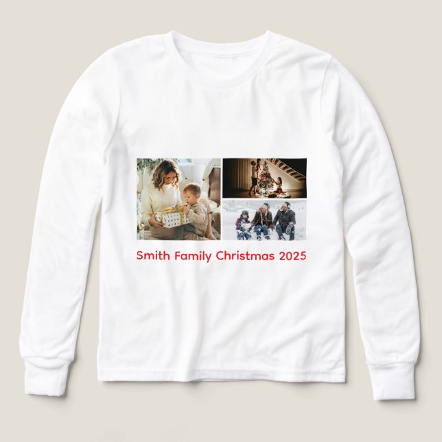 Personalized Photo Collage Family Christmas (Motif recto)