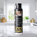 Personalized Photo Collage With Quote Trinkflasche<br><div class="desc">Create your own custom quote photo collage water bottle. Feature some of your favorite pictures and personalized text in modern calligraphy typography.</div>