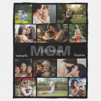 Personalized Photo, Custom Name Fleece Blanket