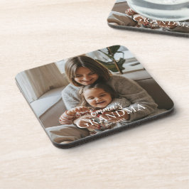 Personalized Photo & Custom Text Grandma Since -  Getränkeuntersetzer