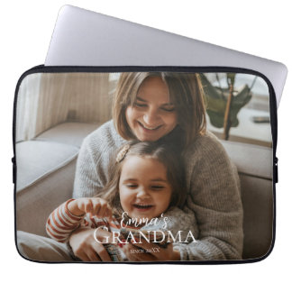 Personalized Photo & Custom Text Grandma Since -  Laptopschutzhülle