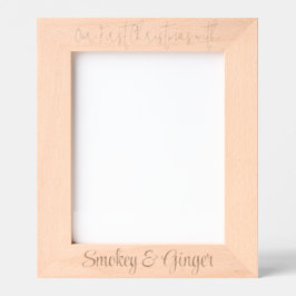 Personalized Photo Frame Cat's 1st Christmas, 8x10 Geätzte Rahmen