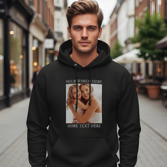 Personalized Photo Hoodie with Custom Wording (Von Creator hochgeladen)