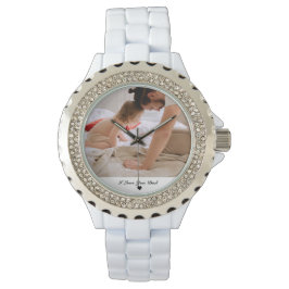 Personalized Photo  I love You Dad  Armbanduhr