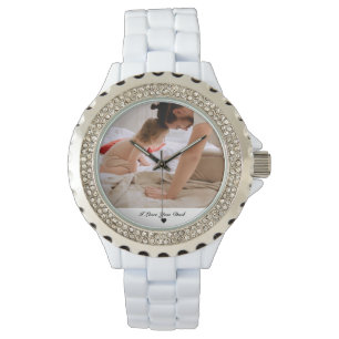 Personalized Photo  I love You Dad  Armbanduhr