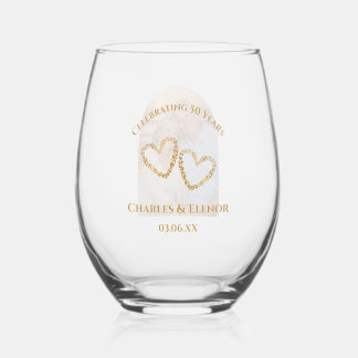 Personalized Photo Keepsake 50th Anniversary Gift Weinglas Ohne Stiel