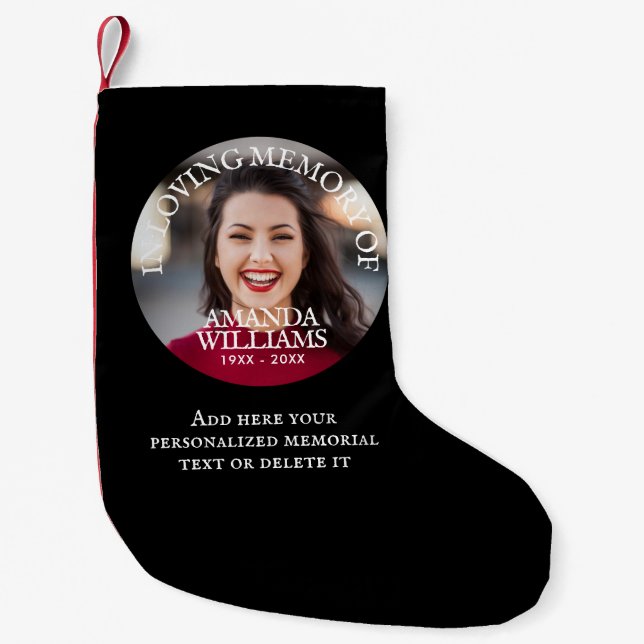 Personalized Photo Memorial Kleiner Weihnachtsstrumpf (Vorderseite)