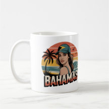 Personalized Photo Retro Bahamas Tropical Beach   