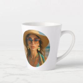 Personalized Photo Retro Bahamas Tropical Beach    Milchtasse