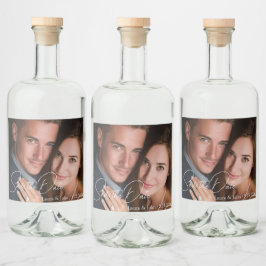 Personalized Photo Save The Date Drink Label Alkoholflaschenetikett
