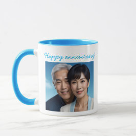 Personalized Photo Wedding Anniversary Mug Tasse