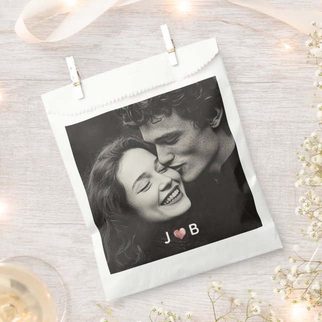 Personalized Photo Wedding Custom Initials Treat Geschenktütchen (Ausgeschnitten)