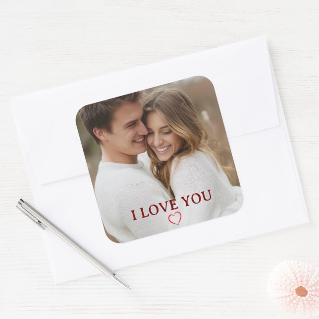 Personalized Photo You&Me Valentine's Day Sticker (Enveloppe)