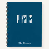 Personalized Physics Graph Paper Simple Blue