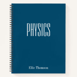 Personalized Physics Graph Paper Simple Blue Notizbuch