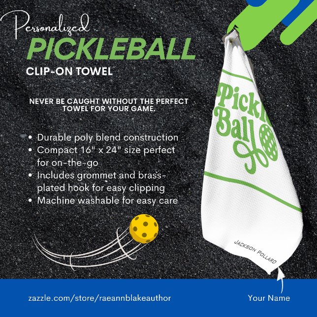 Personalized Pickleball Clip-on Towel Golfhandtuch (Von Creator hochgeladen)