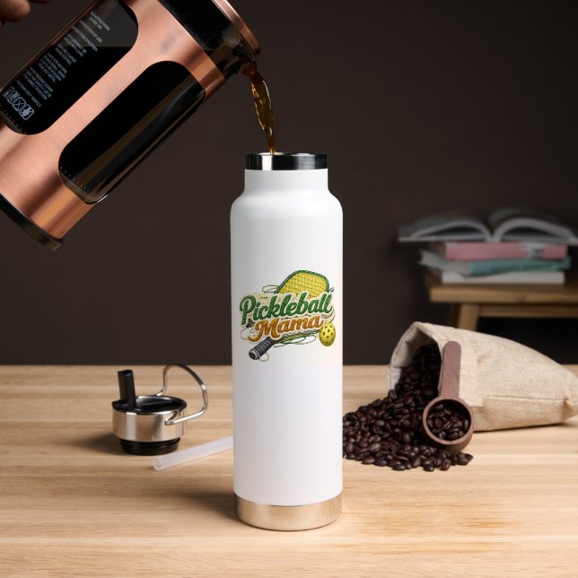 Personalized Pickleball Mama Insulated  Trinkflasche (Kaffee (gedreht))