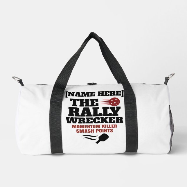Personalized Pickleball-Name The Rally Wrecker  Duffle Bag (Vorderseite)