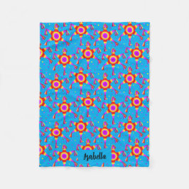 Personalized Piñata Blue Las Posadas Custom Fleecedecke